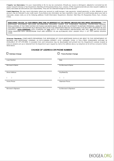 Relevé hypothécaire de la banque ukrainienne OTP aux formats Word et PDF 3